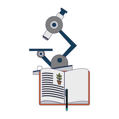 Science experiments and investigation blue lines