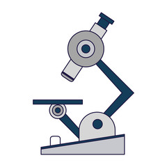Microscope scientific tool blue lines
