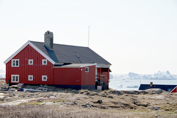 Icebergs on Arctic Ocean