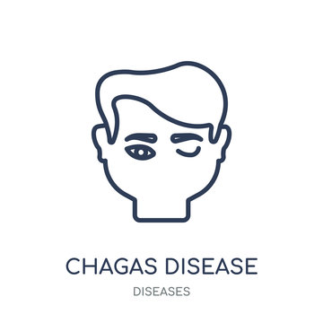 Chagas disease icon. Chagas disease linear symbol design from Diseases collection.