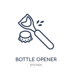 Bottle Opener icon. Bottle Opener linear symbol design from Kitchen collection.