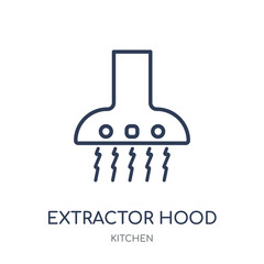 Extractor hood icon. Extractor hood linear symbol design from Kitchen collection.