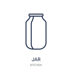 jar icon. jar linear symbol design from Kitchen collection.