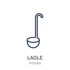 Ladle icon. Ladle linear symbol design from Kitchen collection.