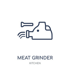 Meat grinder icon. Meat grinder linear symbol design from Kitchen collection.