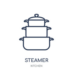 steamer icon. steamer linear symbol design from Kitchen collection.