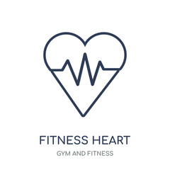 fitness Heart icon. fitness Heart linear symbol design from Gym and Fitness collection.