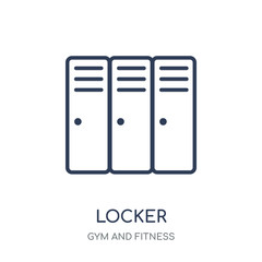 Locker icon. Locker linear symbol design from Gym and Fitness collection.