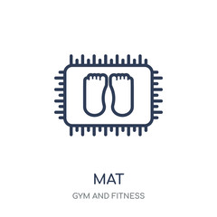Mat icon. Mat linear symbol design from Gym and Fitness collection.