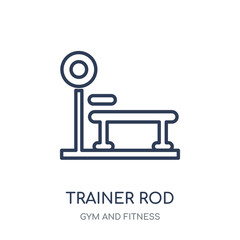 Trainer Rod icon. Trainer Rod linear symbol design from Gym and Fitness collection.