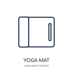 Yoga mat icon. Yoga mat linear symbol design from Gym and Fitness collection.