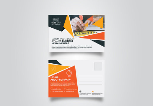 Orange Postcard Layout
