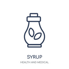 Syrup icon. Syrup linear symbol design from Health and Medical collection.