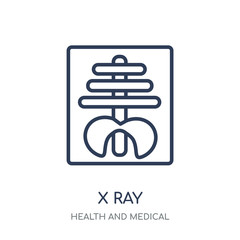 X ray icon. X ray linear symbol design from Health and Medical collection.