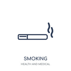 Smoking icon. Smoking linear symbol design from Health and Medical collection.