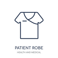 Patient robe icon. Patient robe linear symbol design from Health and Medical collection.