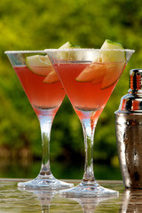 Tequila, Chambord & cranberry juice cocktail