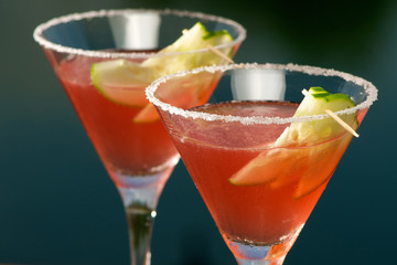 Tequila, Chambord & Cranberry cocktail