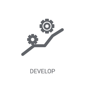 Develop icon. Trendy Develop logo concept on white background from Human Resources collection