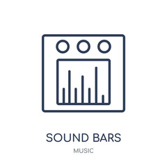 Sound bars icon. Trendy Modern Simple Sound bars linear symbol design from music collection.