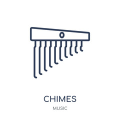 Chimes icon. Trendy Modern Simple Chimes linear symbol design from music collection.