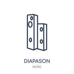 Fototapeta na wymiar Diapason icon. Trendy Modern Simple Diapason linear symbol design from music collection.