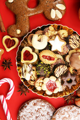 cookies, nuts and apples a christmas bakery concept
