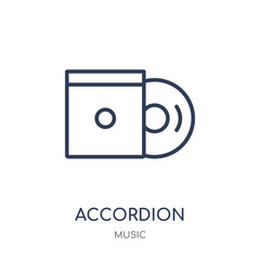 Accordion icon. Trendy Modern Simple Accordion linear symbol design from music collection.