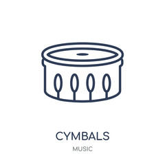 Cymbals icon. Trendy Modern Simple Cymbals linear symbol design from music collection.