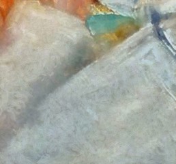 Detailed close-up grunge abstract background. Dry brush strokes hand drawn oil painting on canvas texture. Creative pattern for graphic work, web design or wallpaper. Can be use as vintage print.