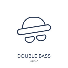 Double bass icon. Trendy Modern Simple Double bass linear symbol design from music collection.