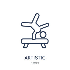 artistic gymnastics icon. artistic gymnastics linear symbol design from sport collection.