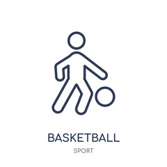 Basketball icon. Basketball linear symbol design from sport collection.