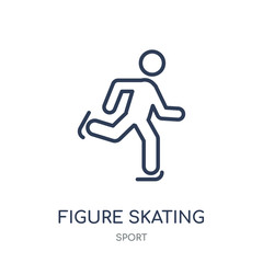 figure skating icon. figure skating linear symbol design from sport collection.