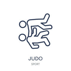 judo icon. judo linear symbol design from sport collection.