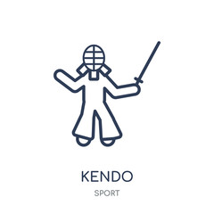 kendo icon. kendo linear symbol design from sport collection.