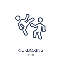 kickboxing icon. kickboxing linear symbol design from sport collection.