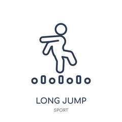 long jump icon. long jump linear symbol design from sport collection.