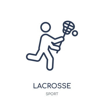 Lacrosse icon. Lacrosse linear symbol design from sport collection.