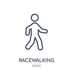 racewalking icon. racewalking linear symbol design from sport collection.