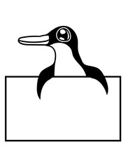 rahmen schild name text schreiben süß niedlich klein pinguin glücklich fröhlich vogel springen spaß party comic cartoon clipart design