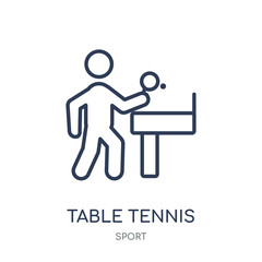 Table tennis icon. Table tennis linear symbol design from sport collection.