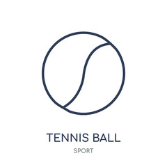 Tennis ball icon. Tennis ball linear symbol design from sport collection.