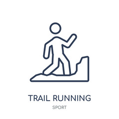 trail running icon. trail running linear symbol design from sport collection.