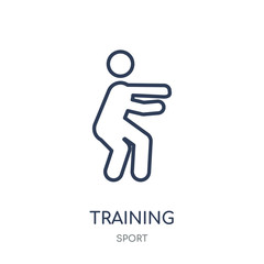 Training icon. Training linear symbol design from sport collection.