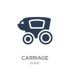 Carriage icon. Trendy flat vector Carriage icon on white background from Desert collection