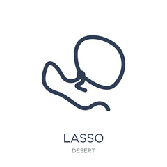 Lasso icon. Trendy flat vector Lasso icon on white background from Desert collection
