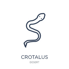 Crotalus icon. Trendy flat vector Crotalus icon on white background from Desert collection