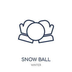 Snow ball icon. Snow ball linear symbol design from winter collection.