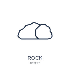 Rock icon. Trendy flat vector Rock icon on white background from Desert collection